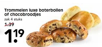 Aanbiedingen Trommelen luxe boterbollen of chocobroodjes - Trommelen - Geldig van 19/11/2017 tot 25/11/2017 bij Em-té