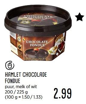 Aanbiedingen Hamlet chocolade fondue - Hamlet - Geldig van 20/11/2017 tot 03/12/2017 bij Xenos