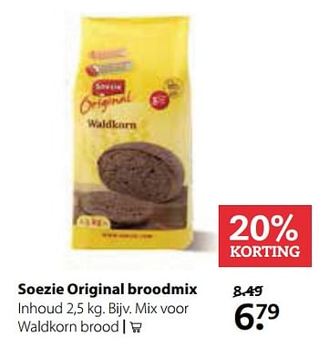 Aanbiedingen Soezie original broodmix - Soezie - Geldig van 20/11/2017 tot 03/12/2017 bij Boerenbond