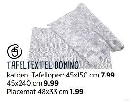 Aanbiedingen Tafeltextiel domino - Huismerk - Xenos - Geldig van 20/11/2017 tot 03/12/2017 bij Xenos