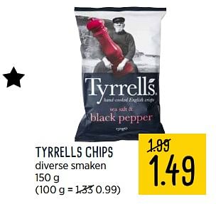 Aanbiedingen Tyrrells chips - Tyrrells - Geldig van 20/11/2017 tot 03/12/2017 bij Xenos