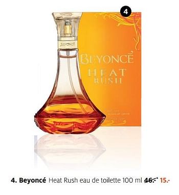 Aanbiedingen Beyoncé heat rush eau de toilette - Beyoncé Heat - Geldig van 20/11/2017 tot 03/12/2017 bij Etos