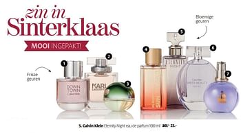 Aanbiedingen Calvin klein eternity night eau de parfum - Calvin Klein - Geldig van 20/11/2017 tot 03/12/2017 bij Etos