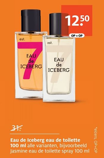 Aanbiedingen Jasmine eau de toilette spray - Eau de Iceberg - Geldig van 20/11/2017 tot 03/12/2017 bij Etos