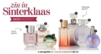 Aanbiedingen Karl lagerfeld pour femme eau de parfum - Karl Lagerfeld - Geldig van 20/11/2017 tot 03/12/2017 bij Etos