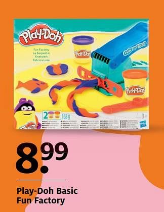 Aanbiedingen Play-doh basic fun factory - Play-Doh - Geldig van 20/11/2017 tot 03/12/2017 bij Etos
