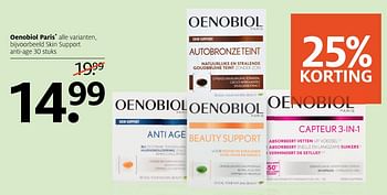 Aanbiedingen Skin support anti-age - Oenobiol - Geldig van 20/11/2017 tot 03/12/2017 bij Etos