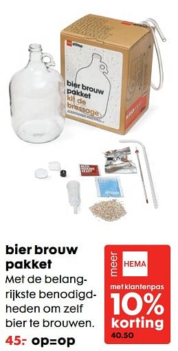 Aanbiedingen Bier brouw pakket - Huismerk - Hema - Geldig van 20/11/2017 tot 05/12/2017 bij Hema