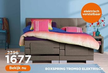 Aanbiedingen Boxspring tromso elektrisch - Huismerk - TotaalBed - Geldig van 20/11/2017 tot 10/12/2017 bij TotaalBed