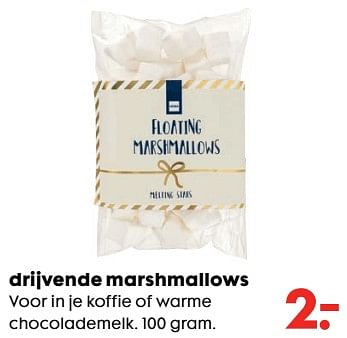 Aanbiedingen Drijvende marshmallows - Huismerk - Hema - Geldig van 20/11/2017 tot 05/12/2017 bij Hema