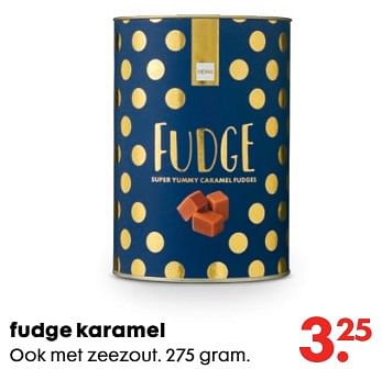 Aanbiedingen Fudge karamel - Huismerk - Hema - Geldig van 20/11/2017 tot 05/12/2017 bij Hema