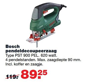 Aanbiedingen Bosch pendeldecoupeerzaag type pst 900 pel - Bosch - Geldig van 20/11/2017 tot 26/11/2017 bij Praxis