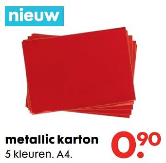 Aanbiedingen Metallic karton - Huismerk - Hema - Geldig van 20/11/2017 tot 05/12/2017 bij Hema