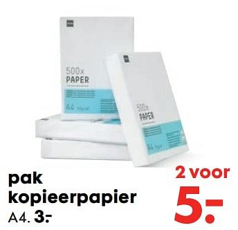 Aanbiedingen Pak kopieerpapier - Huismerk - Hema - Geldig van 20/11/2017 tot 05/12/2017 bij Hema