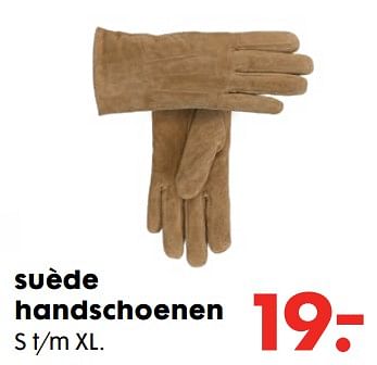 Aanbiedingen Suède handschoenen - Huismerk - Hema - Geldig van 20/11/2017 tot 05/12/2017 bij Hema