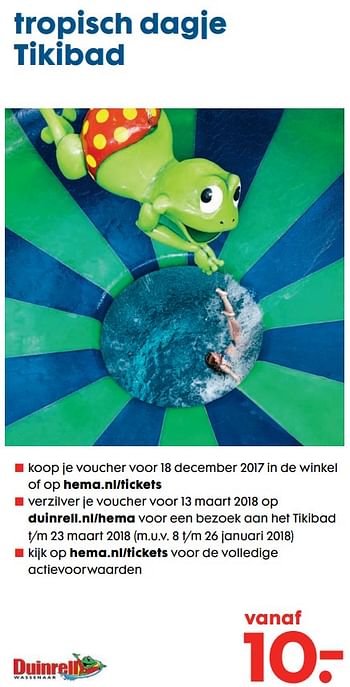 Aanbiedingen Tropisch dagje tikibad - Huismerk - Hema - Geldig van 20/11/2017 tot 05/12/2017 bij Hema