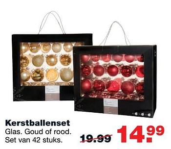 Aanbiedingen Kerstballenset glas - Huismerk - Praxis - Geldig van 20/11/2017 tot 26/11/2017 bij Praxis