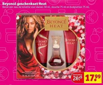 Aanbiedingen Beyoncé geschenkset heat - Beyoncé Heat - Geldig van 21/11/2017 tot 26/11/2017 bij Kruidvat