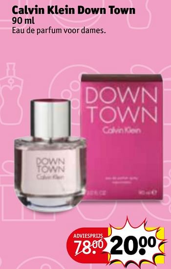 Aanbiedingen Calvin klein down town - Calvin Klein - Geldig van 21/11/2017 tot 26/11/2017 bij Kruidvat