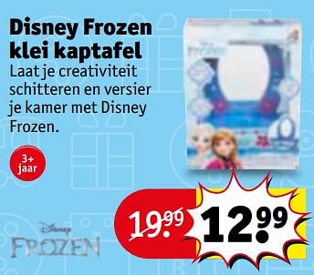 Aanbiedingen Disney frozen klei kaptafel - Disney - Geldig van 21/11/2017 tot 26/11/2017 bij Kruidvat
