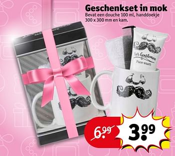 Aanbiedingen Geschenkset in mok - Huismerk - Kruidvat - Geldig van 21/11/2017 tot 26/11/2017 bij Kruidvat