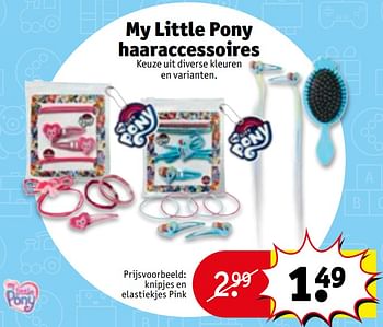 Aanbiedingen Knipjes en elastiekjes pink - My Little Pony - Geldig van 21/11/2017 tot 26/11/2017 bij Kruidvat
