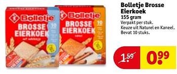 Aanbiedingen Bolletje brosse eierkoek - Bolletje - Geldig van 21/11/2017 tot 26/11/2017 bij Kruidvat