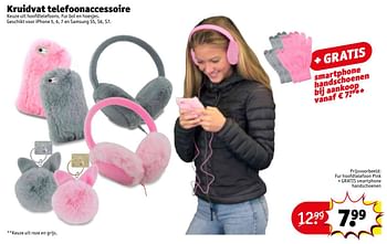 Aanbiedingen Fur hoofdtelefoon pink + gratis smartphone handschoenen - Huismerk - Kruidvat - Geldig van 21/11/2017 tot 26/11/2017 bij Kruidvat