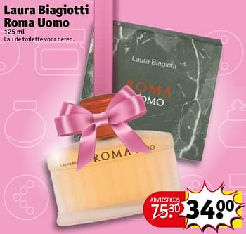 Aanbiedingen Laura biagiotti roma uomo - Laura Biagiotti   - Geldig van 21/11/2017 tot 26/11/2017 bij Kruidvat
