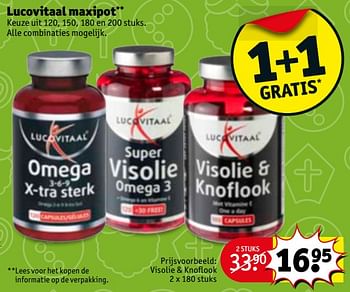 Aanbiedingen Visolie + knoflook - Lucovitaal - Geldig van 21/11/2017 tot 26/11/2017 bij Kruidvat