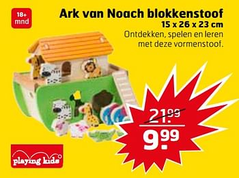 Aanbiedingen Ark van noach blokkenstoof - Playing Kids - Geldig van 21/11/2017 tot 26/11/2017 bij Trekpleister