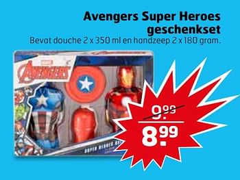 Aanbiedingen Avengers super heroes geschenkset - Avengers - Geldig van 21/11/2017 tot 26/11/2017 bij Trekpleister