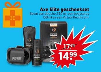 Aanbiedingen Axe elite geschenkset - Axe - Geldig van 21/11/2017 tot 26/11/2017 bij Trekpleister