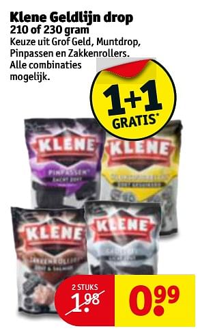Aanbiedingen Klene geldlijn drop - Klene - Geldig van 21/11/2017 tot 26/11/2017 bij Kruidvat