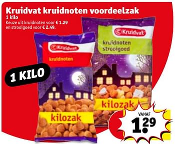 Aanbiedingen Kruidvat kruidnoten voordeelzak - Huismerk - Kruidvat - Geldig van 21/11/2017 tot 26/11/2017 bij Kruidvat