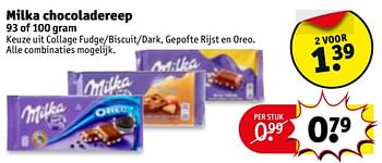 Aanbiedingen Milka chocoladereep - Milka - Geldig van 21/11/2017 tot 26/11/2017 bij Kruidvat