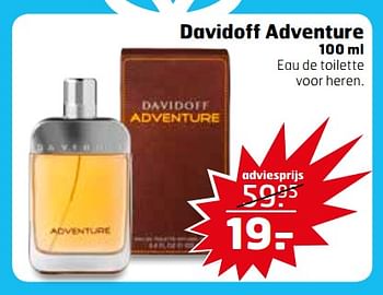 Aanbiedingen Davidoff adventure - Davidoff - Geldig van 21/11/2017 tot 26/11/2017 bij Trekpleister