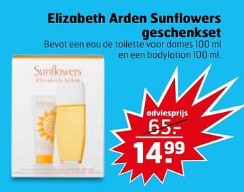 Aanbiedingen Elizabeth arden sunflowers geschenkset - Elizabeth Arden - Geldig van 21/11/2017 tot 26/11/2017 bij Trekpleister