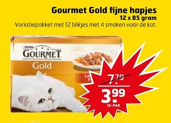 Aanbiedingen Gourmet gold fijne hapjes - Purina - Geldig van 21/11/2017 tot 26/11/2017 bij Trekpleister