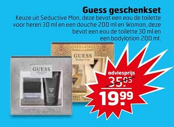 Aanbiedingen Guess geschenkset - Guess - Geldig van 21/11/2017 tot 26/11/2017 bij Trekpleister