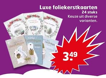 Aanbiedingen Luxe foliekerstkaarten - Huismerk - Trekpleister - Geldig van 21/11/2017 tot 26/11/2017 bij Trekpleister