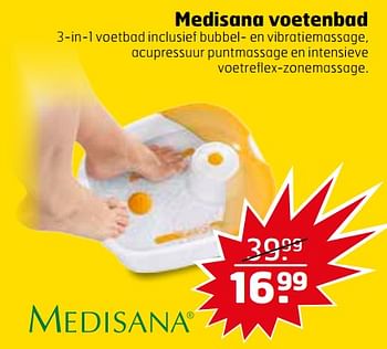 Aanbiedingen Medisana voetenbad - Medisana - Geldig van 21/11/2017 tot 26/11/2017 bij Trekpleister