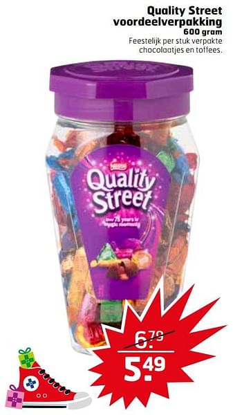 Aanbiedingen Quality street voordeelverpakking - Nestlé - Geldig van 21/11/2017 tot 26/11/2017 bij Trekpleister