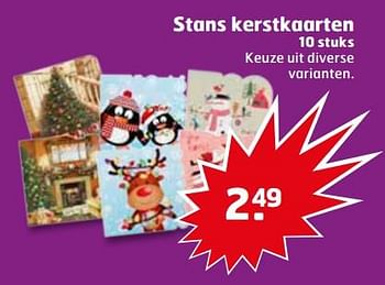 Aanbiedingen Stans kerstkaarten - Huismerk - Trekpleister - Geldig van 21/11/2017 tot 26/11/2017 bij Trekpleister