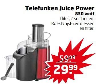 Aanbiedingen Telefunken juice power - Telefunken - Geldig van 21/11/2017 tot 26/11/2017 bij Trekpleister