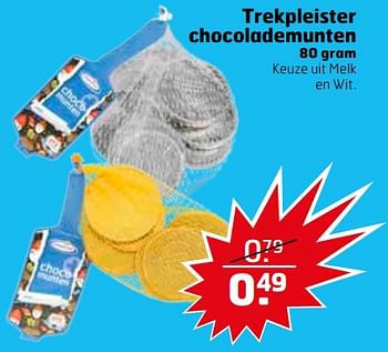 Aanbiedingen Trekpleister chocolademunten - Huismerk - Trekpleister - Geldig van 21/11/2017 tot 26/11/2017 bij Trekpleister