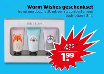 Aanbiedingen Warm wishes geschenkset - Warm Wishes - Geldig van 21/11/2017 tot 26/11/2017 bij Trekpleister