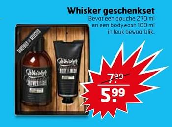 Aanbiedingen Whisker geschenkset - Whisker - Geldig van 21/11/2017 tot 26/11/2017 bij Trekpleister