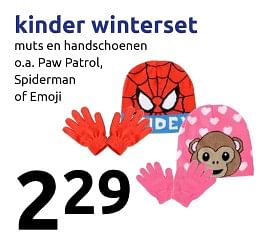 Aanbiedingen Kinder winterset - Huismerk - Action - Geldig van 22/11/2017 tot 28/11/2017 bij Action