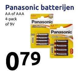 Aanbiedingen Panasonic batterijen - Panasonic - Geldig van 22/11/2017 tot 28/11/2017 bij Action